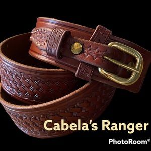 Men’s Cabela’s Tooled Leather Ranger Belt